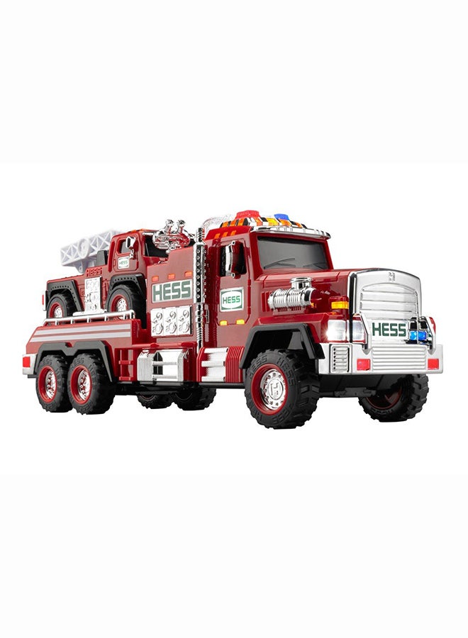 Fire Truck And Ladder Rescue Collectible Toy Red