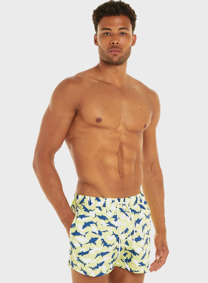 Short Printed Swim Shorts