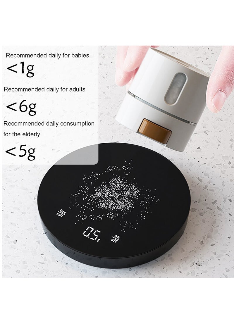 Salt and Pepper Shakers Set with Adjustable Pour Holes - Spice Dispenser - Perfect for Pink Himalayan, Table Salt, Black and White Pepper（6 pcs）