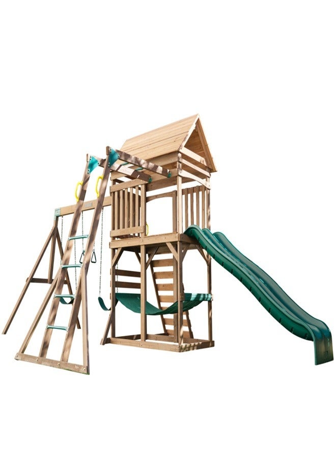 Kidkraft Spacious Skies 5-in-1 Wooden Outdoor Playset / Swing Set