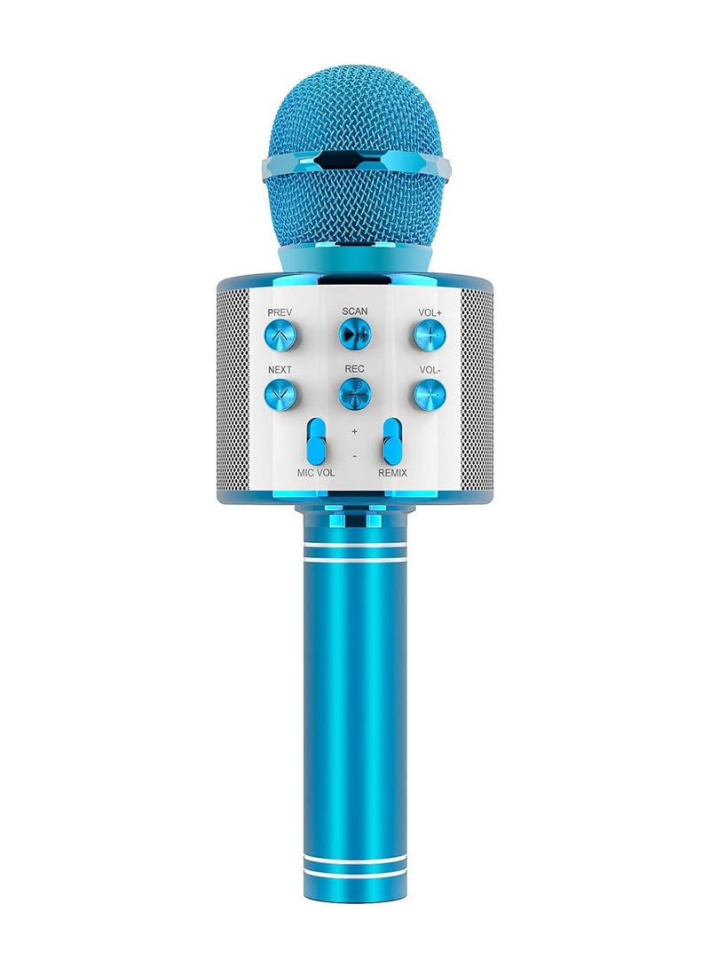 Present Microphone For Kid Toy Microphone Speaker Bluetooth Microphone Blue