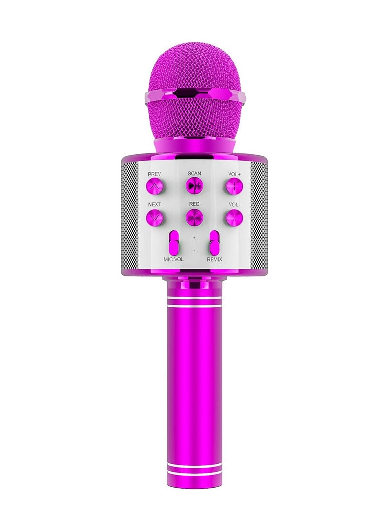 Present Microphone For Kid Toy Microphone Speaker Bluetooth Microphone Pink