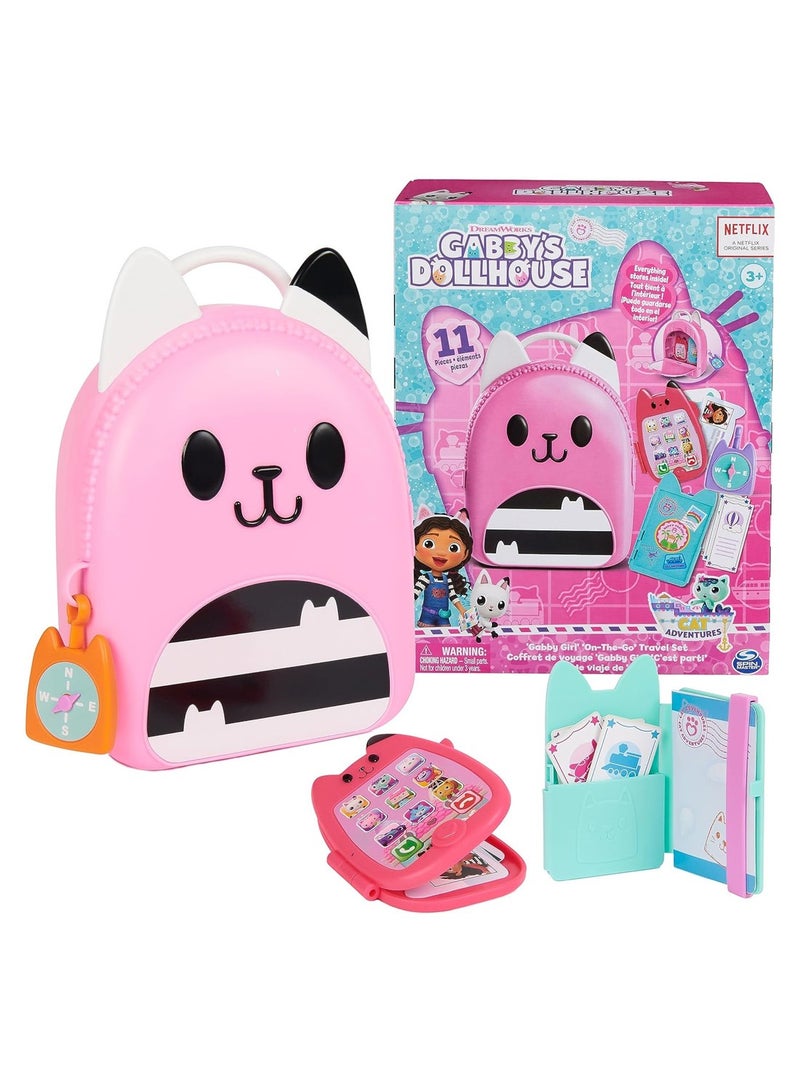Gabby Girl On-The-Go Travel Set Pretend Play Travel Toys Toy Passport Toy Phone And Compass Charm
