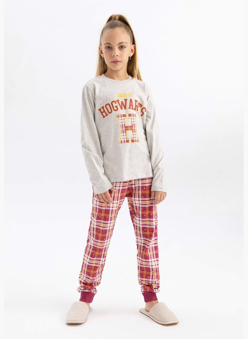 2 Pack Girl Harry Potter Licenced Long Sleeve Knitted Pyjamas