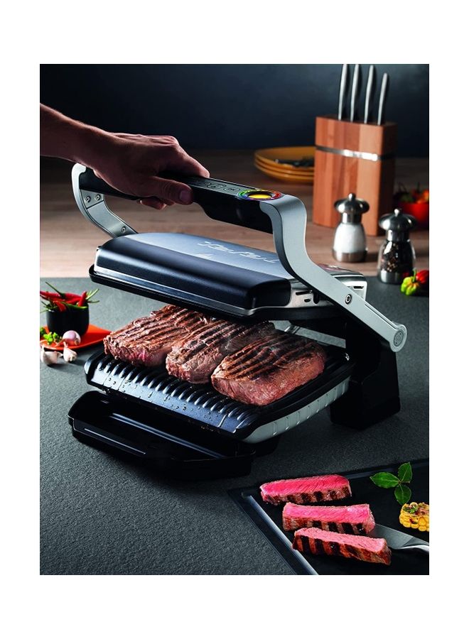 Optigrill Plus, Intelligent Health Grill, 6 Automatic Settings, Stainless Steel - 2000.0 W GC712D12 Black/Silver