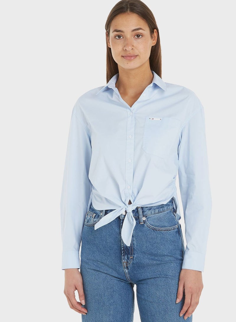 Front Tie Detail Shirt