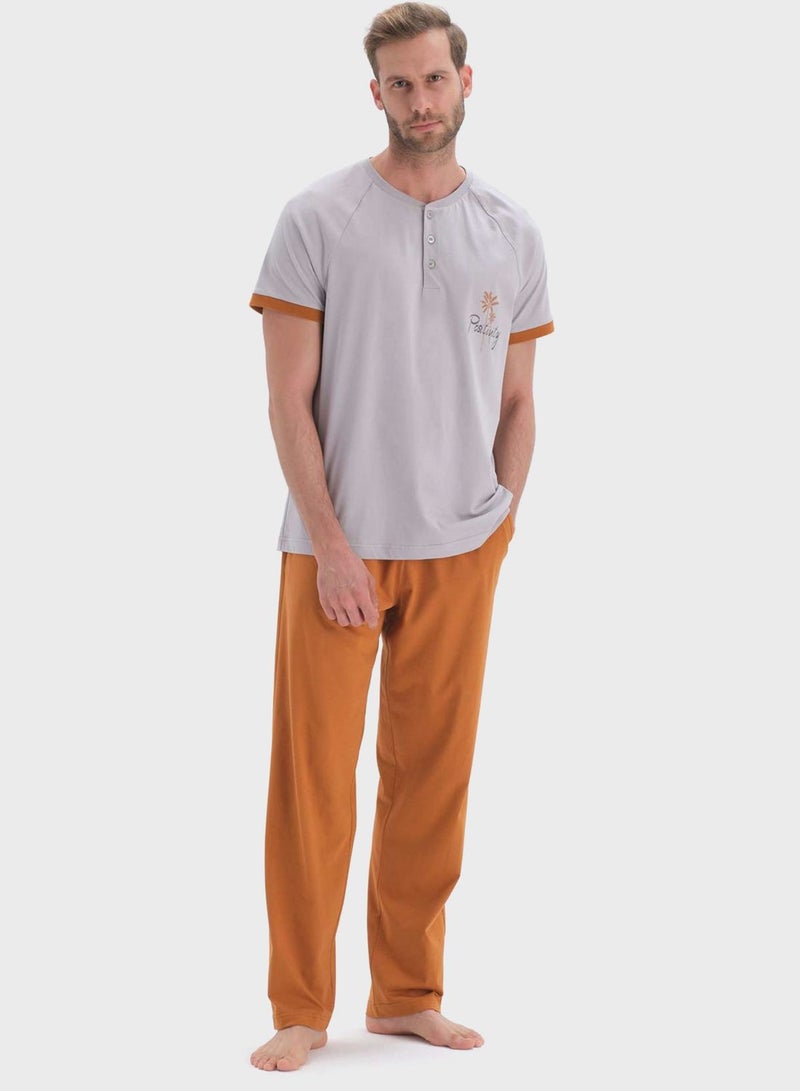 Nightwear T-Shirt & Trouser Set
