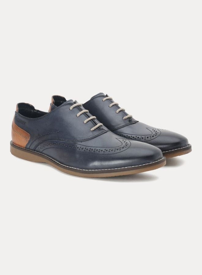 Lace-Up Formal Shoes Navy Blue