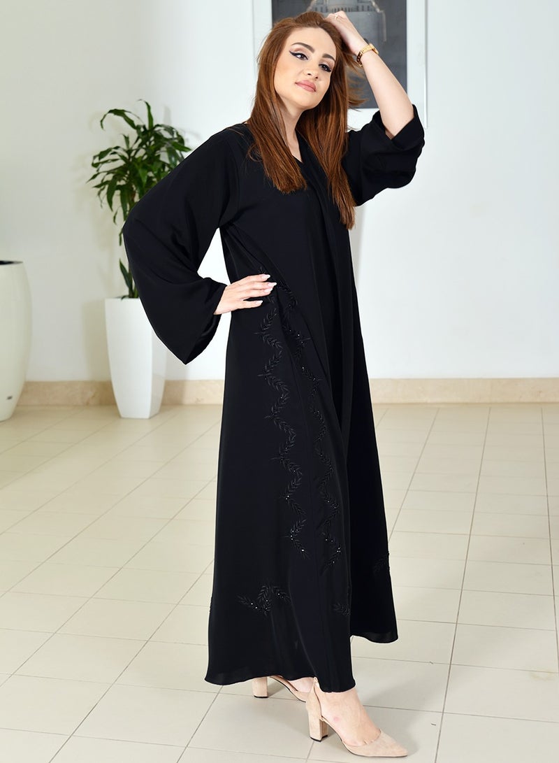 Plain Embroidered abaya