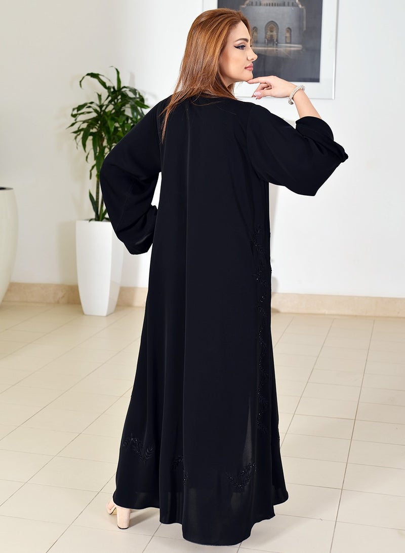Plain Embroidered abaya