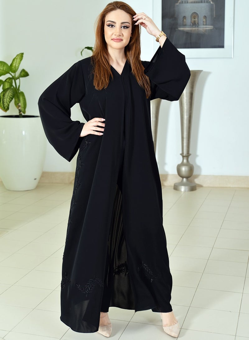 Plain Embroidered abaya