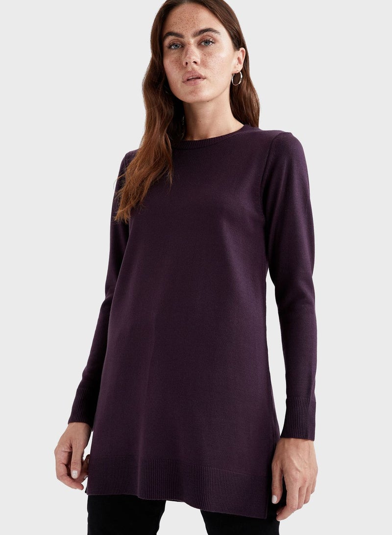 Regular Fit Crew Neck Tunic