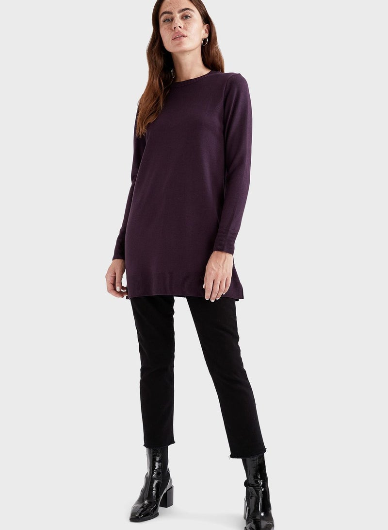 Regular Fit Crew Neck Tunic