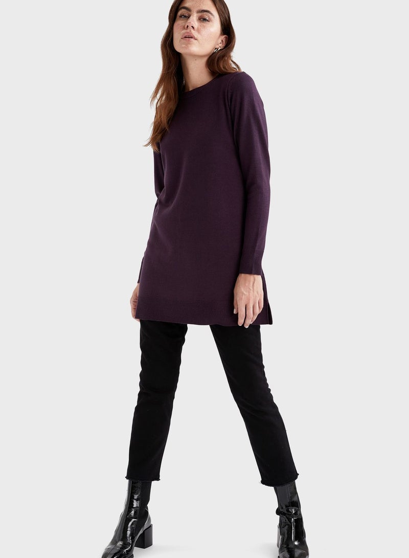 Regular Fit Crew Neck Tunic