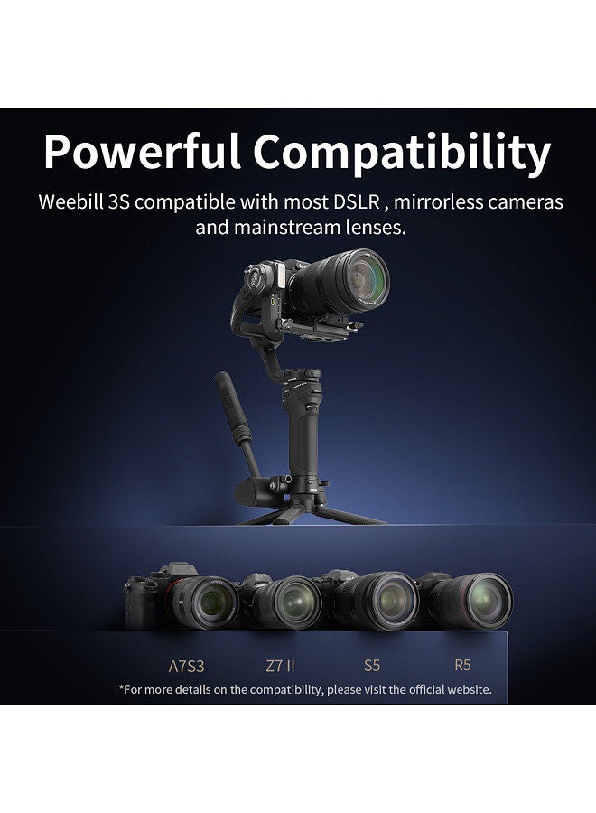 ZHIYUN WEEBILL 3S COMBO Handheld Camera 3-Axis Gimbal Stabilizer Quick Release Built-in Fill Light PD Fast Charging Battery Max.