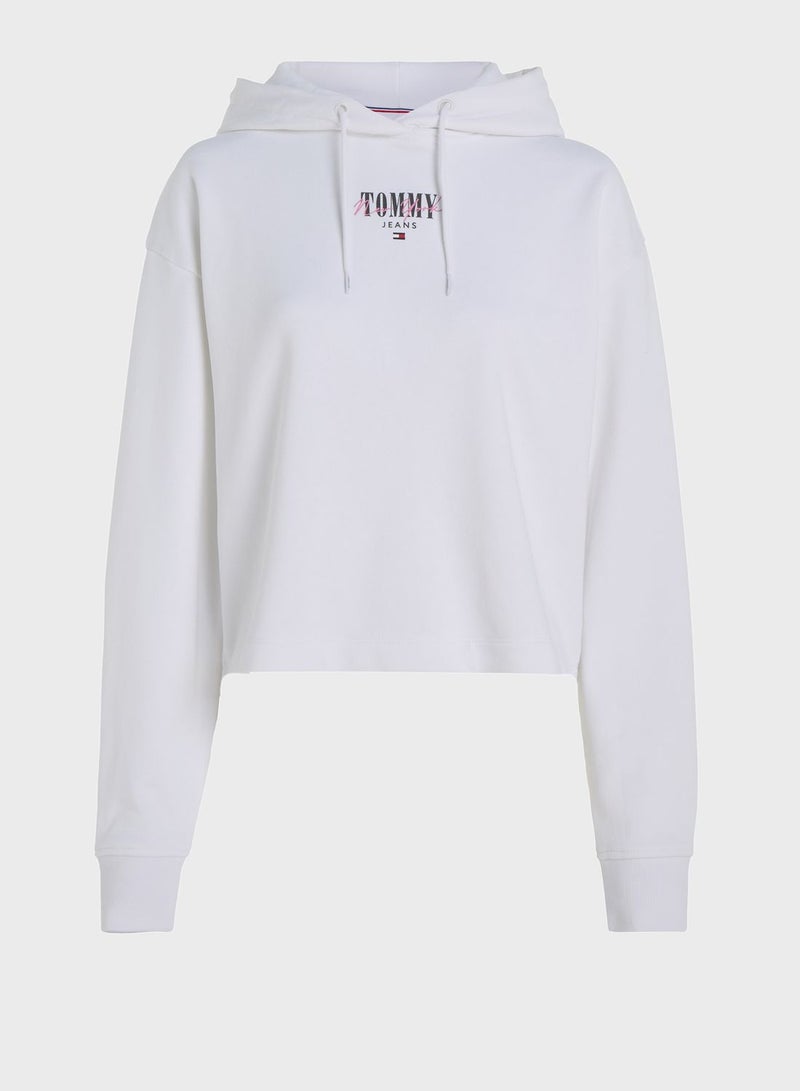 Crew Neck Logo Hoodie