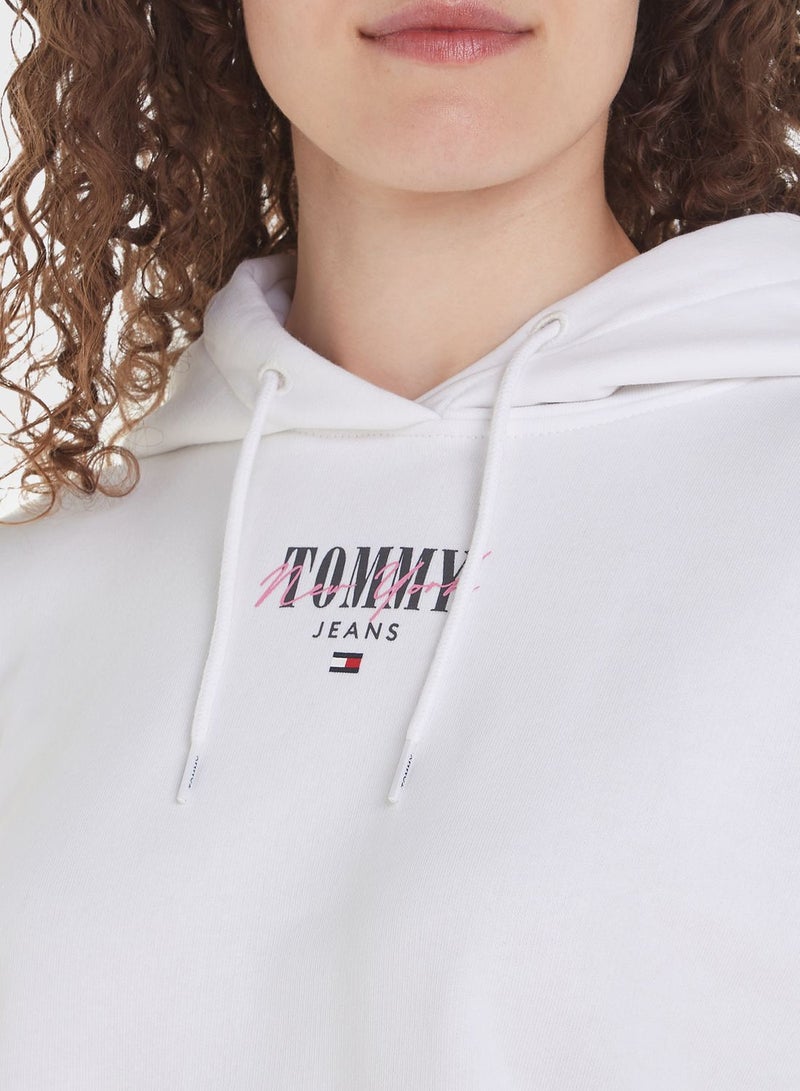 Crew Neck Logo Hoodie