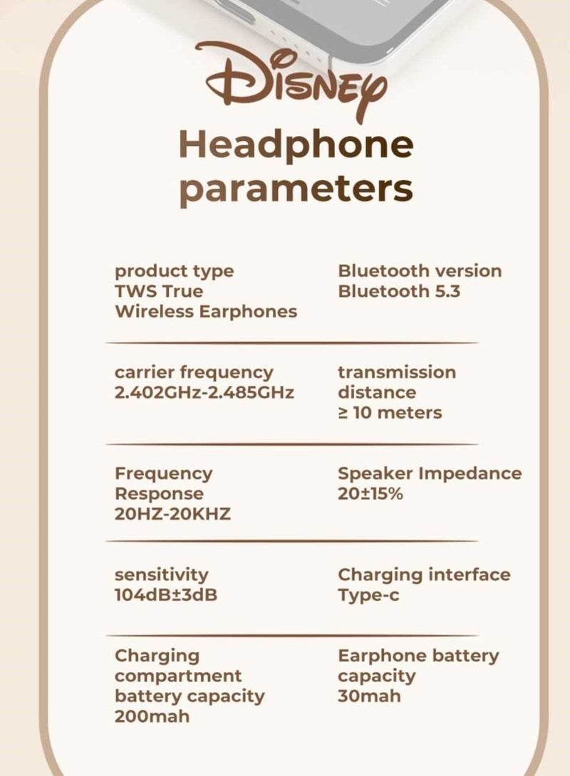 QS-T10 Clip-On Wireless Bluetooth 5.3 Kids Headphones Smart Touch Strawberry Bear