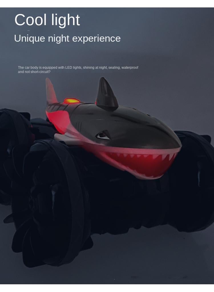 Land Rover Amphibious Shark Stunt Double Sided Rolling Driving Induction Remote Control Car Toy