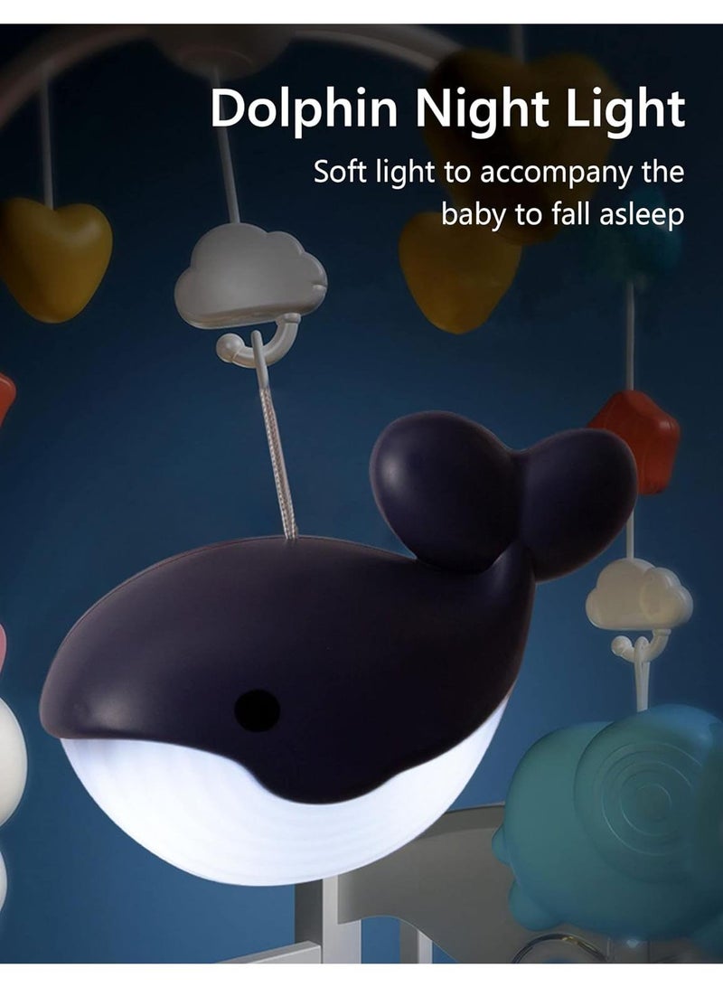 Newborn Baby Hanging Music Light Intelligent Remote Control Rotating Bed Bell Toy