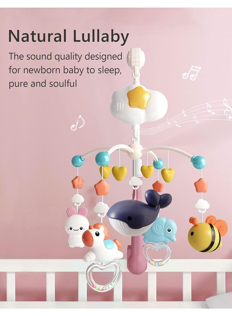 Newborn Baby Hanging Music Light Intelligent Remote Control Rotating Bed Bell Toy