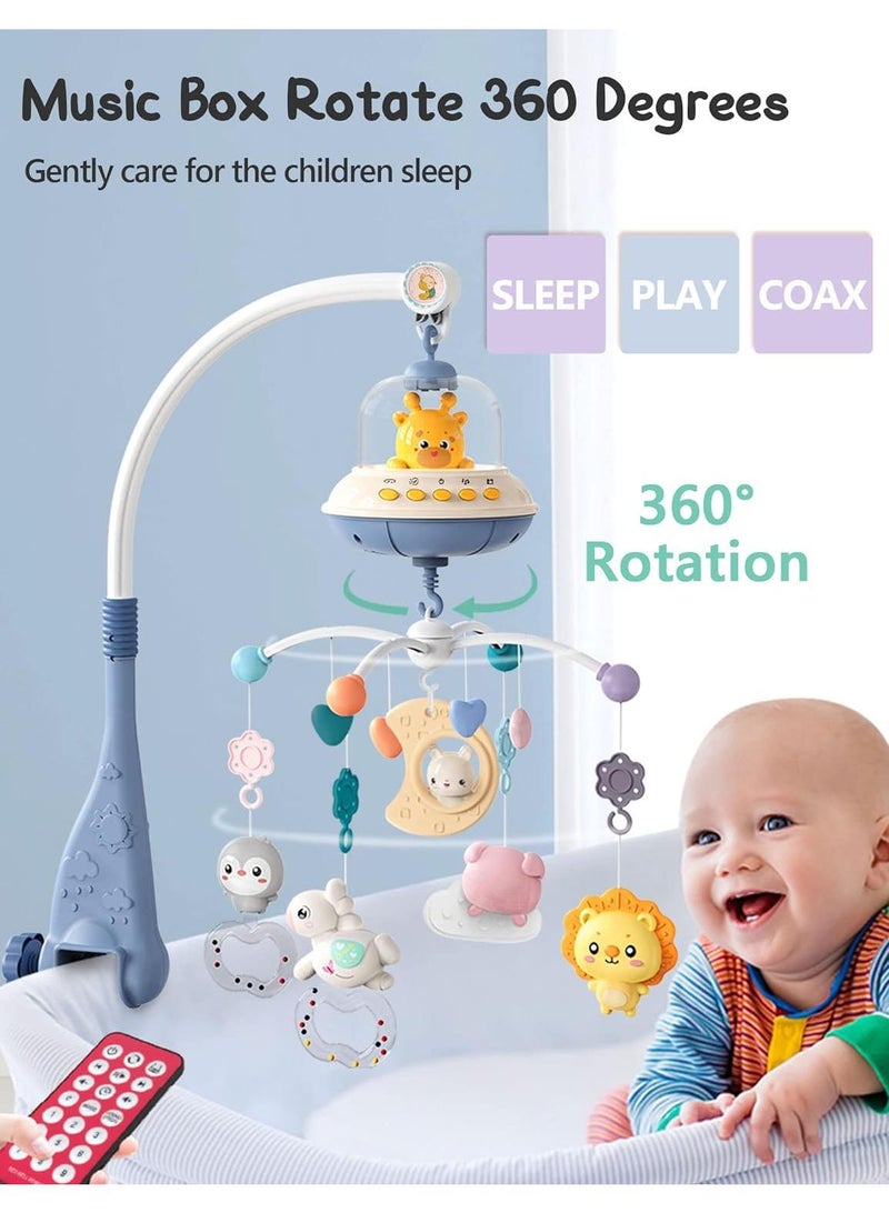 Newborn Baby Hanging Music Light Intelligent Remote Control Rotating Bed Bell Toy