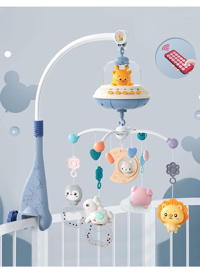Newborn Baby Hanging Music Light Intelligent Remote Control Rotating Bed Bell Toy