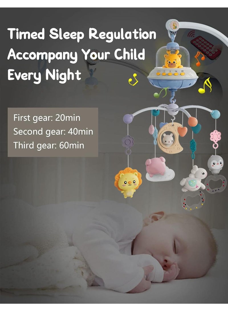Newborn Baby Hanging Music Light Intelligent Remote Control Rotating Bed Bell Toy