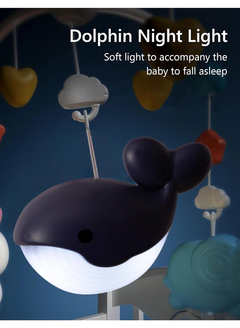 Newborn Baby Hanging Music Light Intelligent Remote Control Rotating Bed Bell Toy