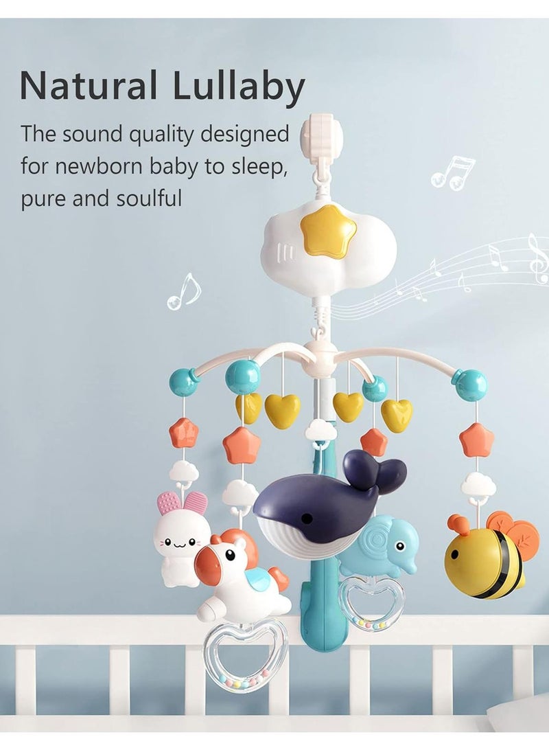 Newborn Baby Hanging Music Light Intelligent Remote Control Rotating Bed Bell Toy