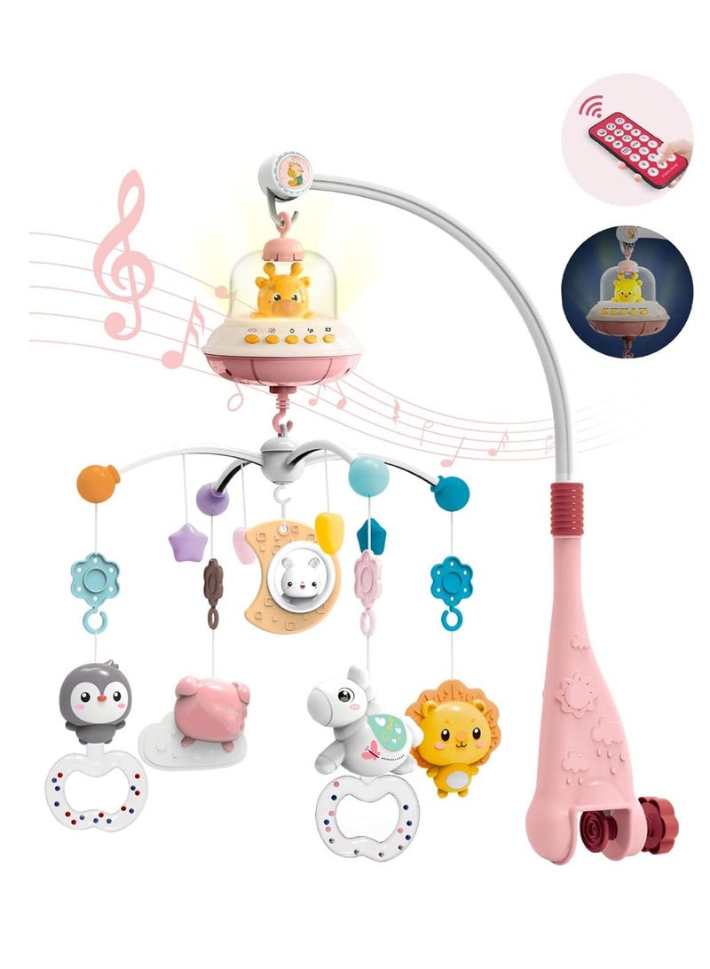 Newborn Baby Hanging Music Light Intelligent Remote Control Rotating Bed Bell Toy