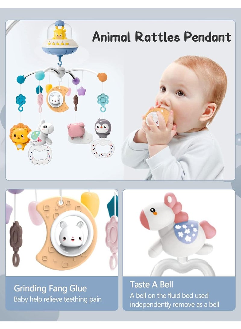 Newborn Baby Hanging Music Light Intelligent Remote Control Rotating Bed Bell Toy