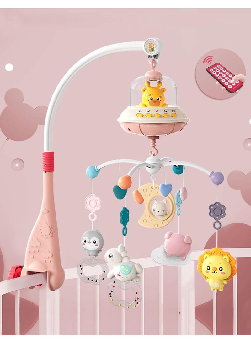 Newborn Baby Hanging Music Light Intelligent Remote Control Rotating Bed Bell Toy