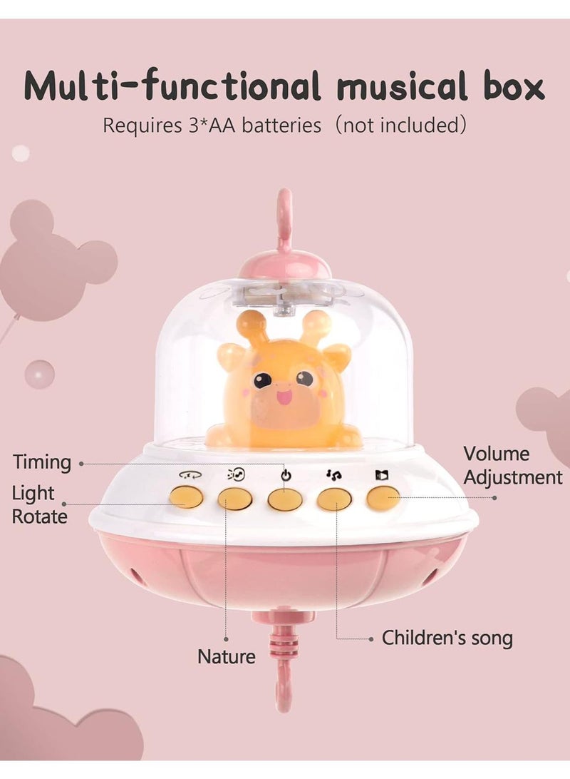 Newborn Baby Hanging Music Light Intelligent Remote Control Rotating Bed Bell Toy