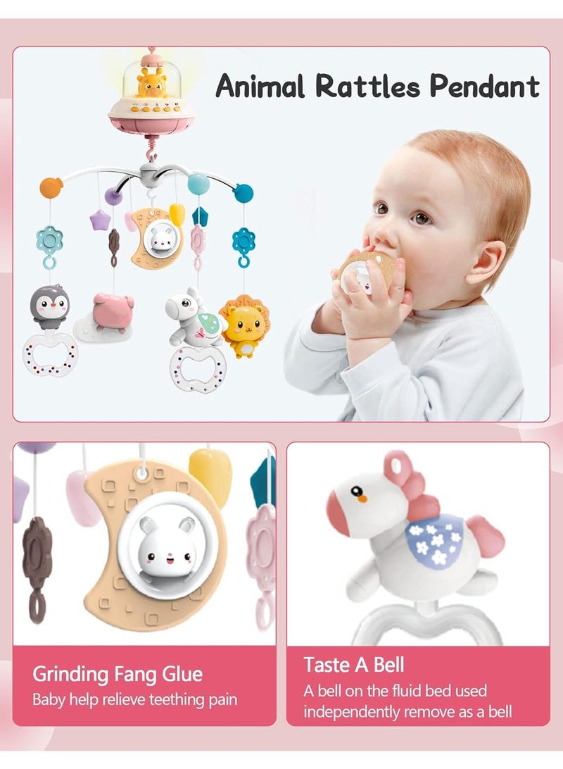 Newborn Baby Hanging Music Light Intelligent Remote Control Rotating Bed Bell Toy
