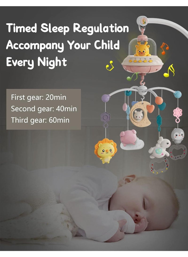 Newborn Baby Hanging Music Light Intelligent Remote Control Rotating Bed Bell Toy