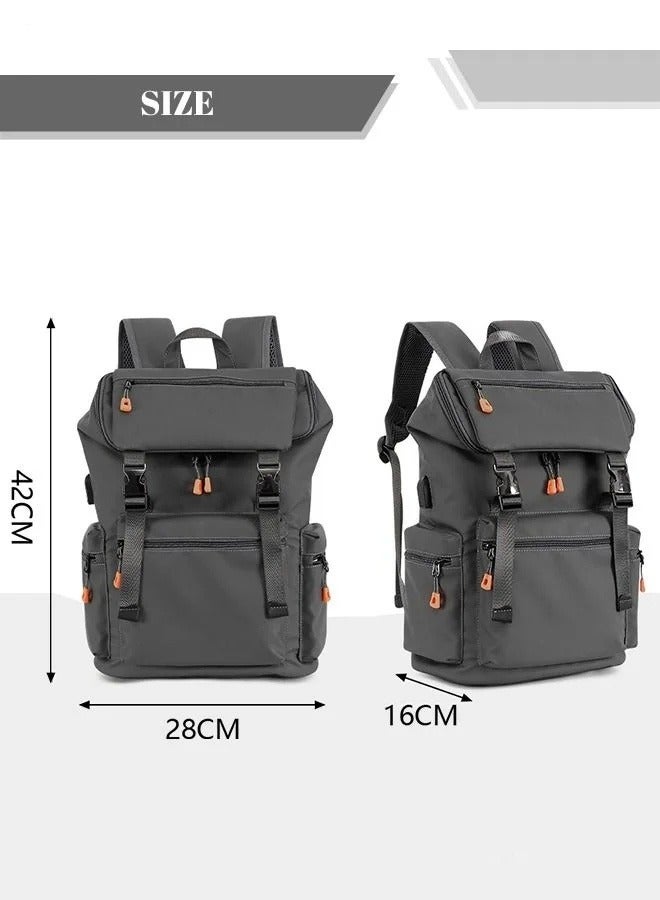 Men's Large Capacity Double Shoulder Backpack for School Travel