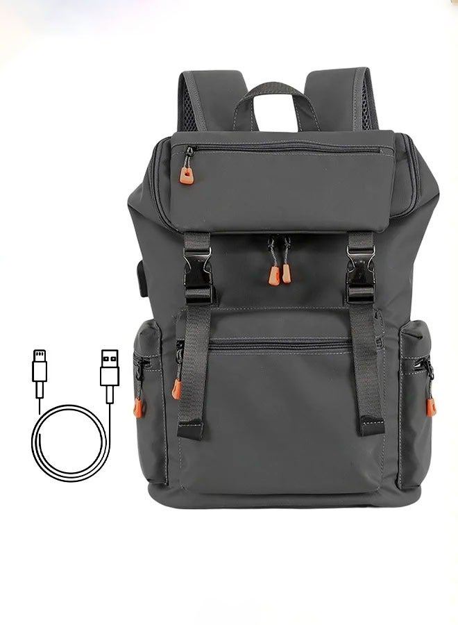 Men's Large Capacity Double Shoulder Backpack for School Travel