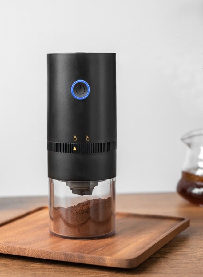 USB Rechargeable Portable Electric Burr Coffee Grinder, 4 Cups Small Automatic Conical Burr with Multi Grind Setting