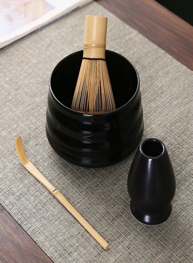 4-Piece Japanese Style Traditional Handmade Matcha Tea  and Glass Bowl Tool Gift Kit