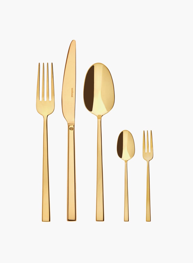 60 Pcs Rock Cutlery Pvd Gold Sets