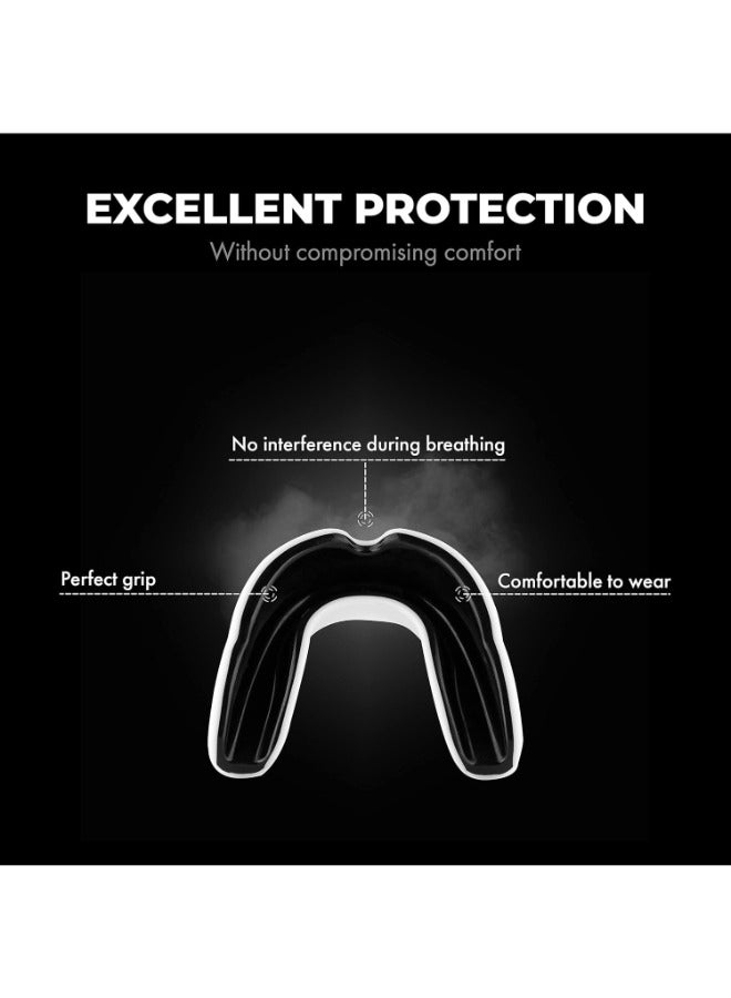 Premium Mouth Guard - for Excellent Breathing & Easy to fit | Sports Mouth Guard for Boxing, MMA, Football, Lacrosse, Hockey and Other Sports | incl. hygienic Box