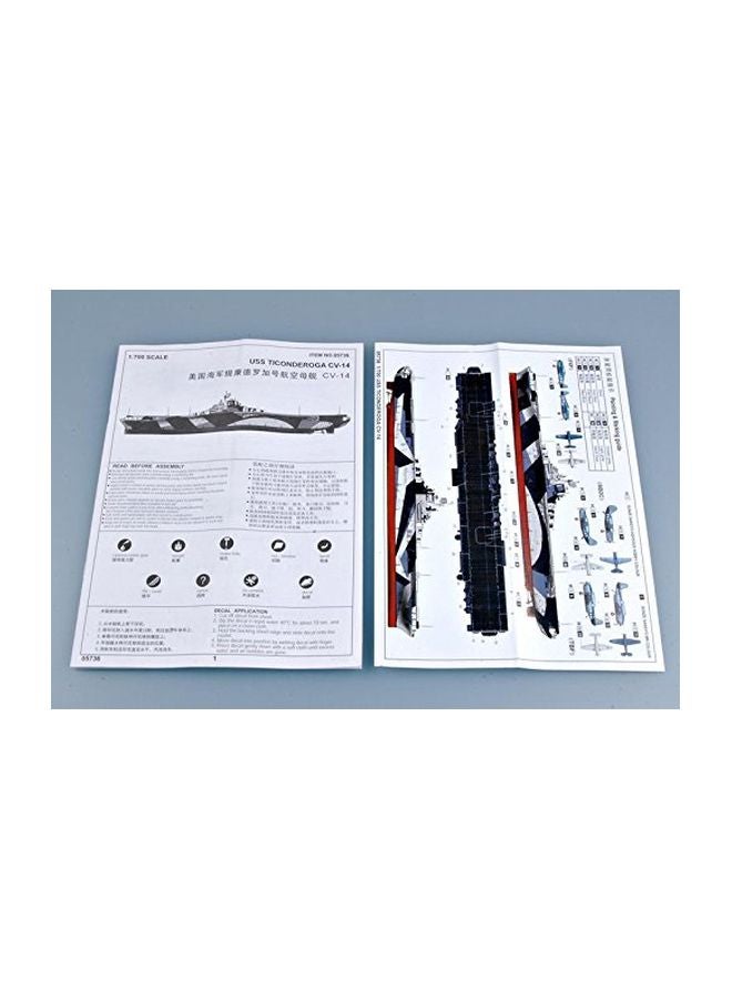 Ticonderoga CV14 Aircraft Carrier Model Kit TSM-5736