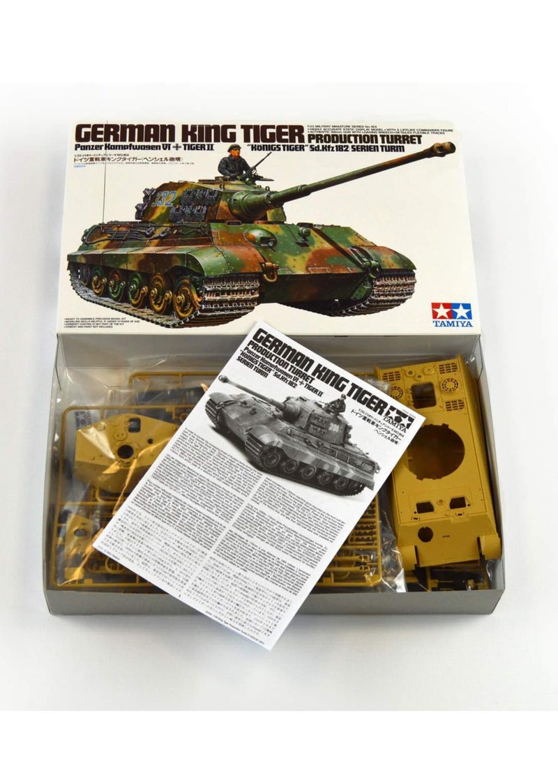 Tamiya 35164 1/35 King Tiger Production Turret Tank Plastic Model Kit