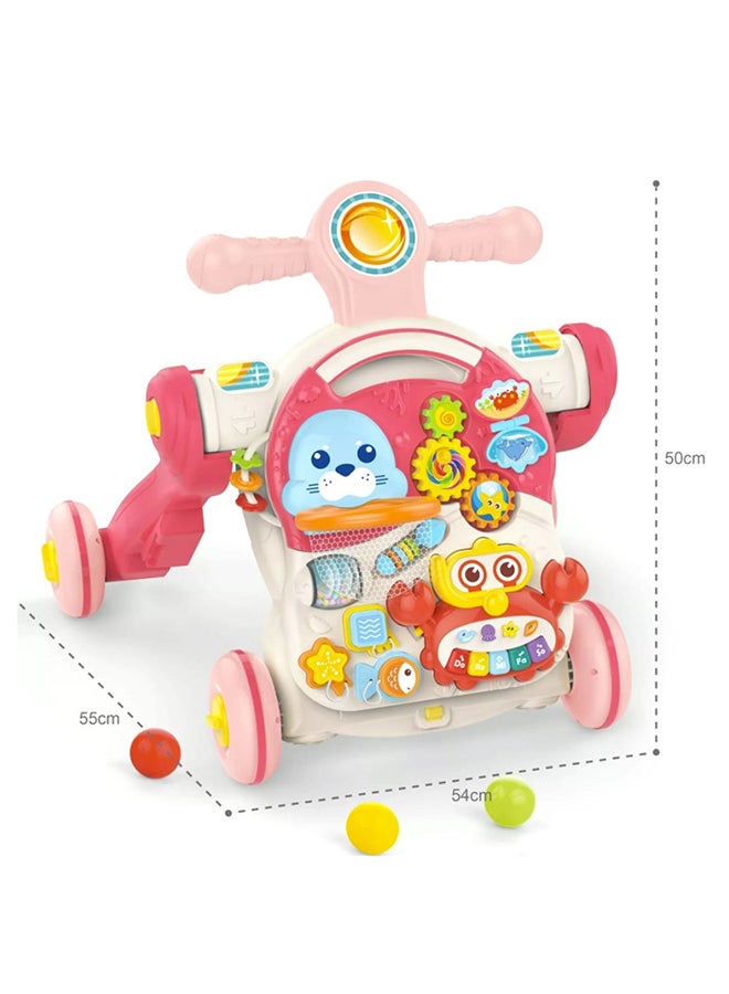 Educational Musical Baby 4 In 1 Multi Function Baby Walker With Light And Music