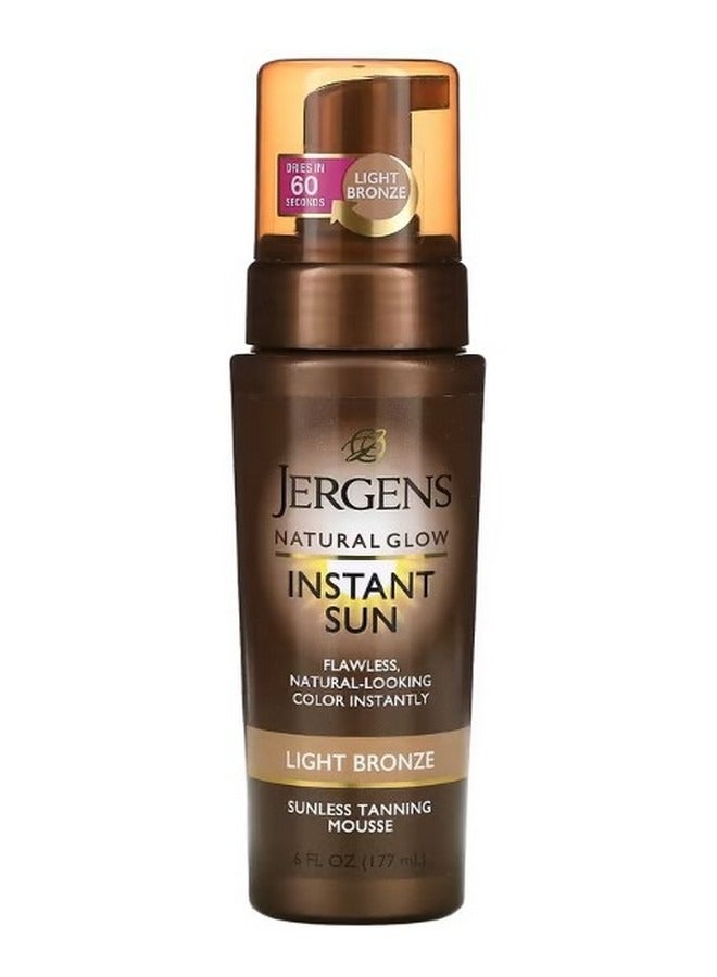 Natural Glow Instant Sun Sunless Tanning Mousse Light Bronze 6 fl oz 177 ml