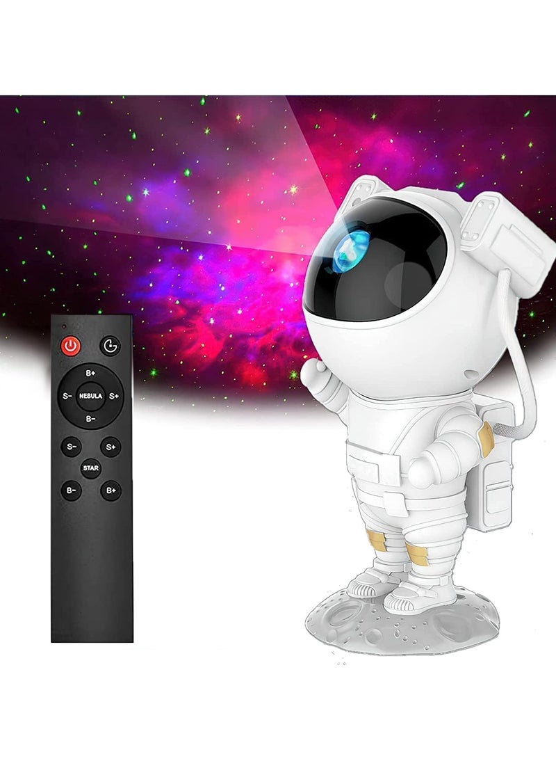 Star Projector Night Light with Timer, Remote Control and 360°Adjustable Design, Astronaut Nebula Galaxy Night Light Projector for Children Adults Baby Bedroom, Party Room and Game Room
