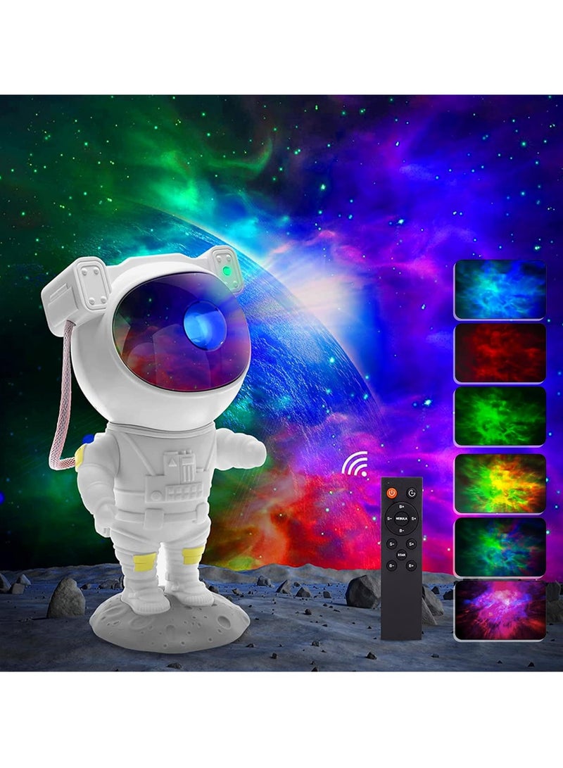 Star Projector Night Light with Timer, Remote Control, 360°Adjustable Design, Astronaut Nebula Galaxy Night Light Projector for Gift Children Adults Baby Bedroom, Party, Game Room (Galaxy)