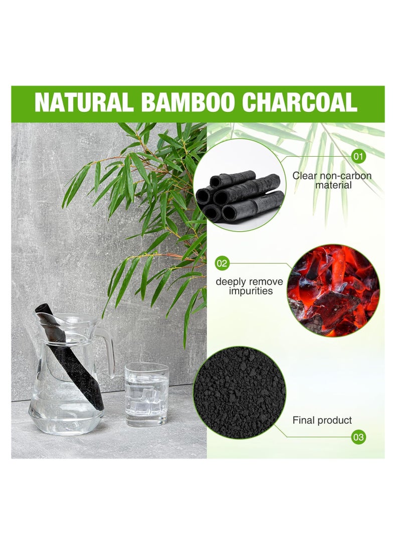 Bamboo Charcoal Air Purifying Bag, Activated Charcoal Bags Odor Absorber, Hanging Handles, Natural Car Air Freshener, Shoe Deodorizer, Odor Eliminators for Home, Pets, Closet (Green) (16 Pack)