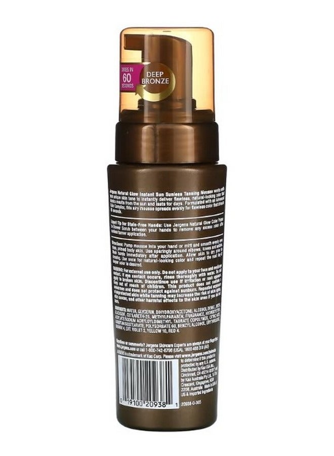 Natural Glow Instant Sun Sunless Tanning Mousse Deep Bronze 6 fl oz 177 ml